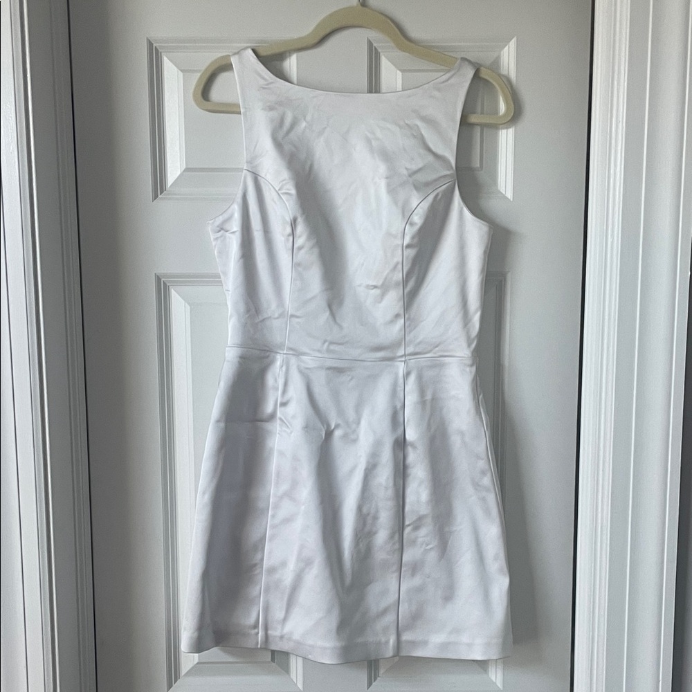 Abercrombie & Fitch Slash Neck Mini Dress White Size Medium